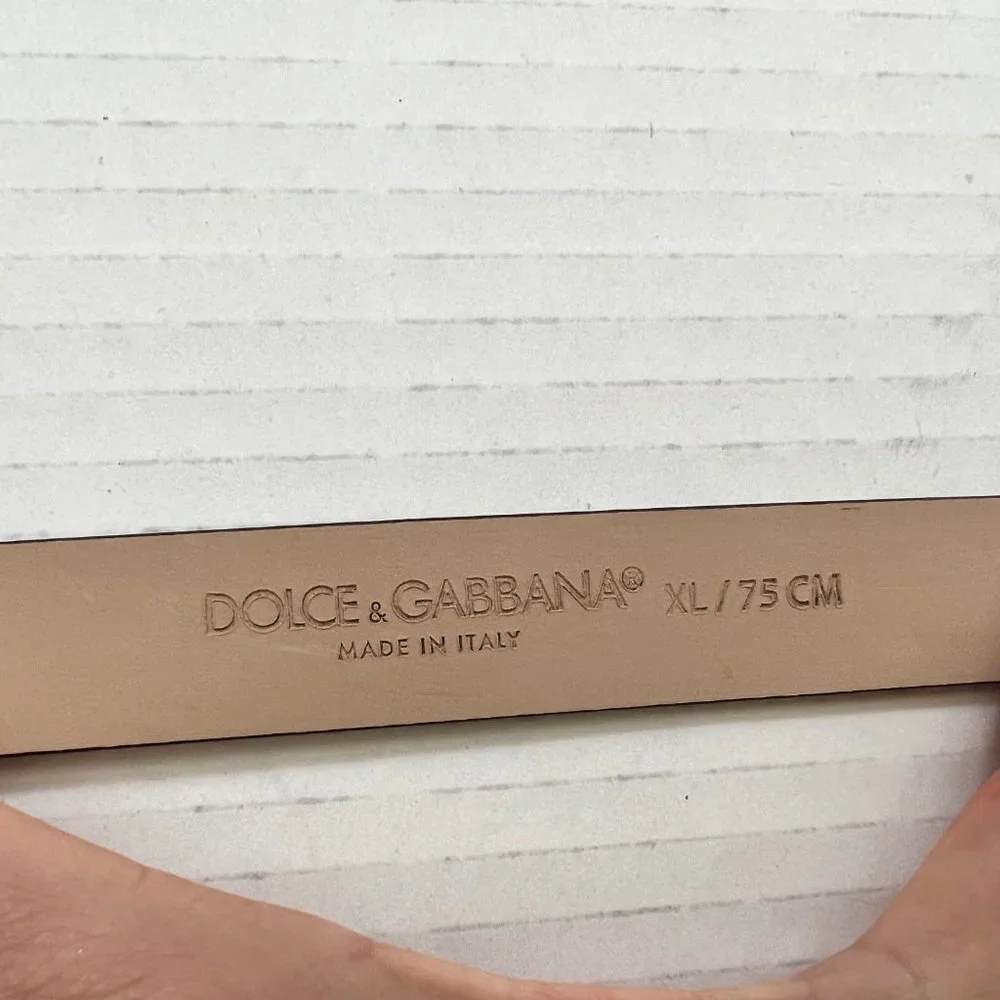 Dolce & Gabbana black patent boys belt size XL